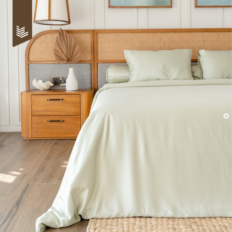Ide Kamar Tidur Aesthetic dengan Kombinasi Bedding Earth Tone 
