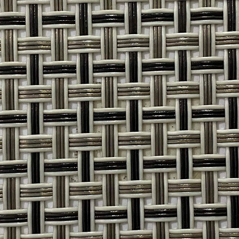 IndoLinen Placemat Beige Black Standard Wave