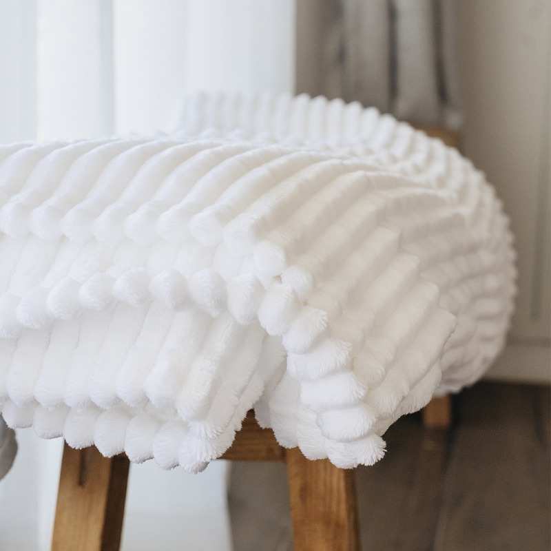 Blanket Polyester Microfiber - White - 200-x-240cm