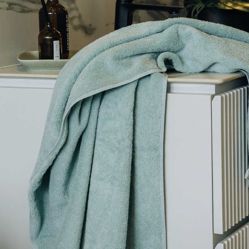 IndoLinen Large Towel Plain Sage - 90cm-x-180cm